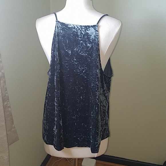 Gray Crushed Velvet Flowy Tank Size XXL - Picture 3 of 3